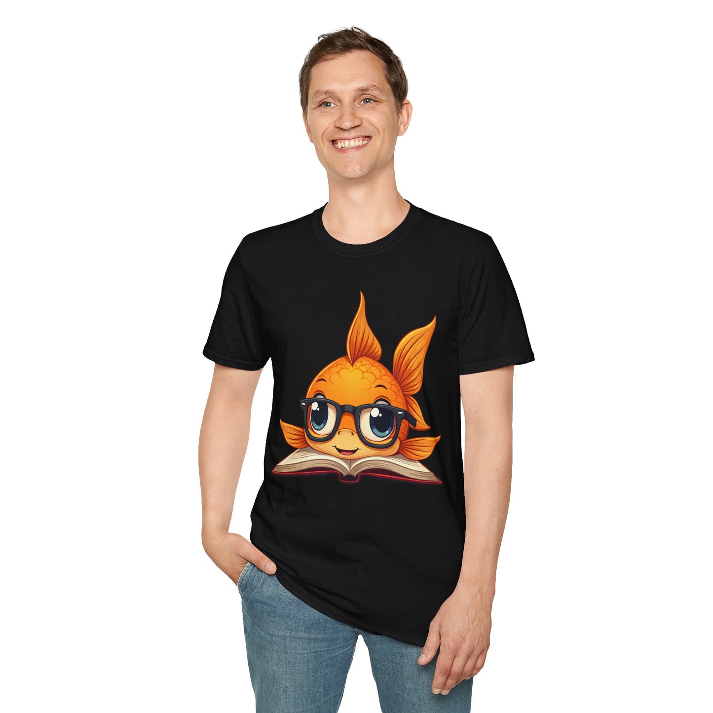 Goldfish Reading Book Unisex T-Shirt - Smart Goldfish Tee