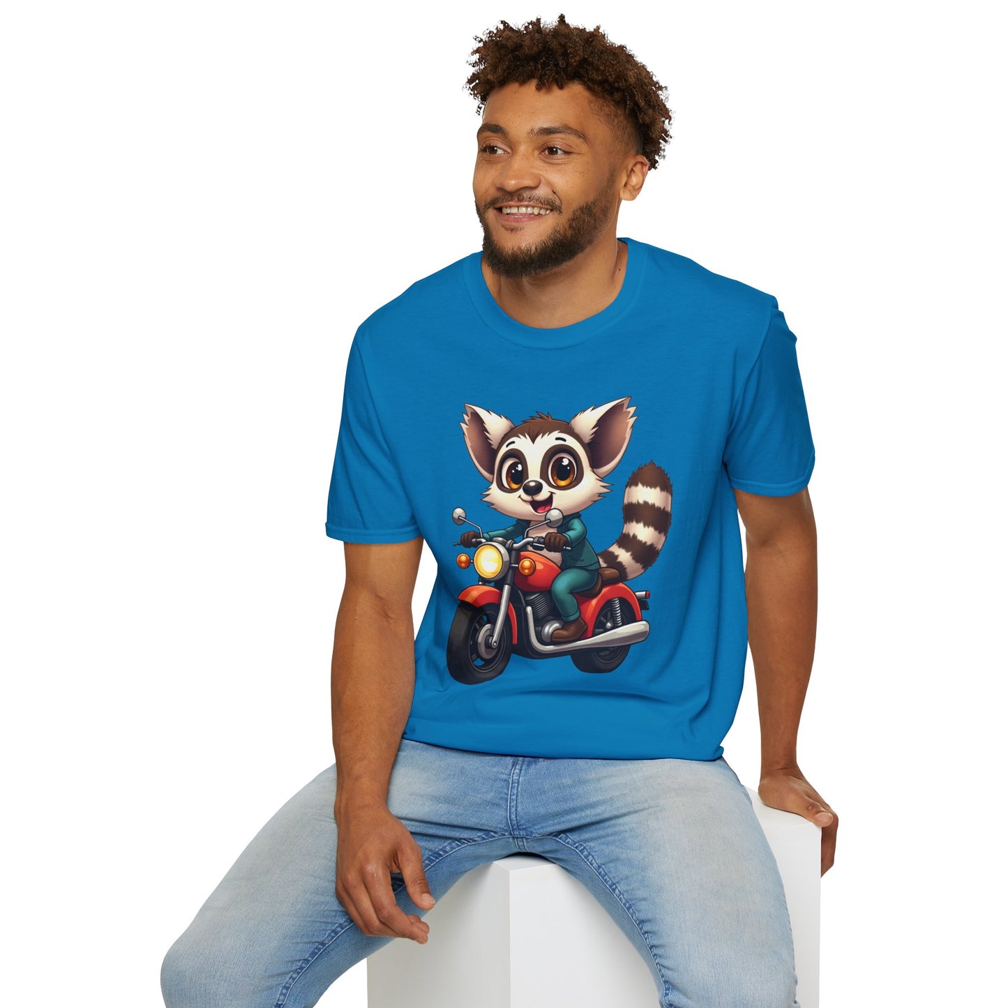 Lemur Motorcycle T-Shirt - Lemur riding a motorcycle