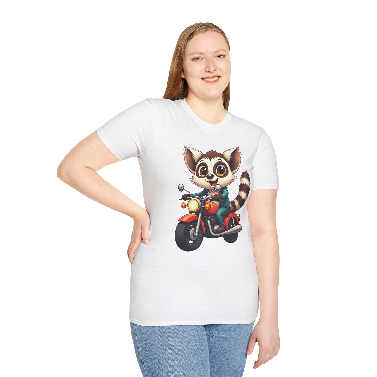 Lemur Motorcycle T-Shirt - Lemur riding a motorcycle