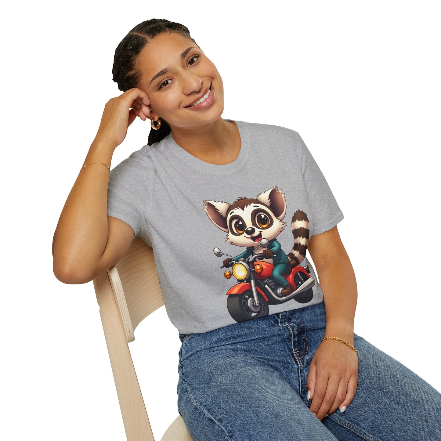 Lemur Motorcycle T-Shirt - Lemur riding a motorcycle