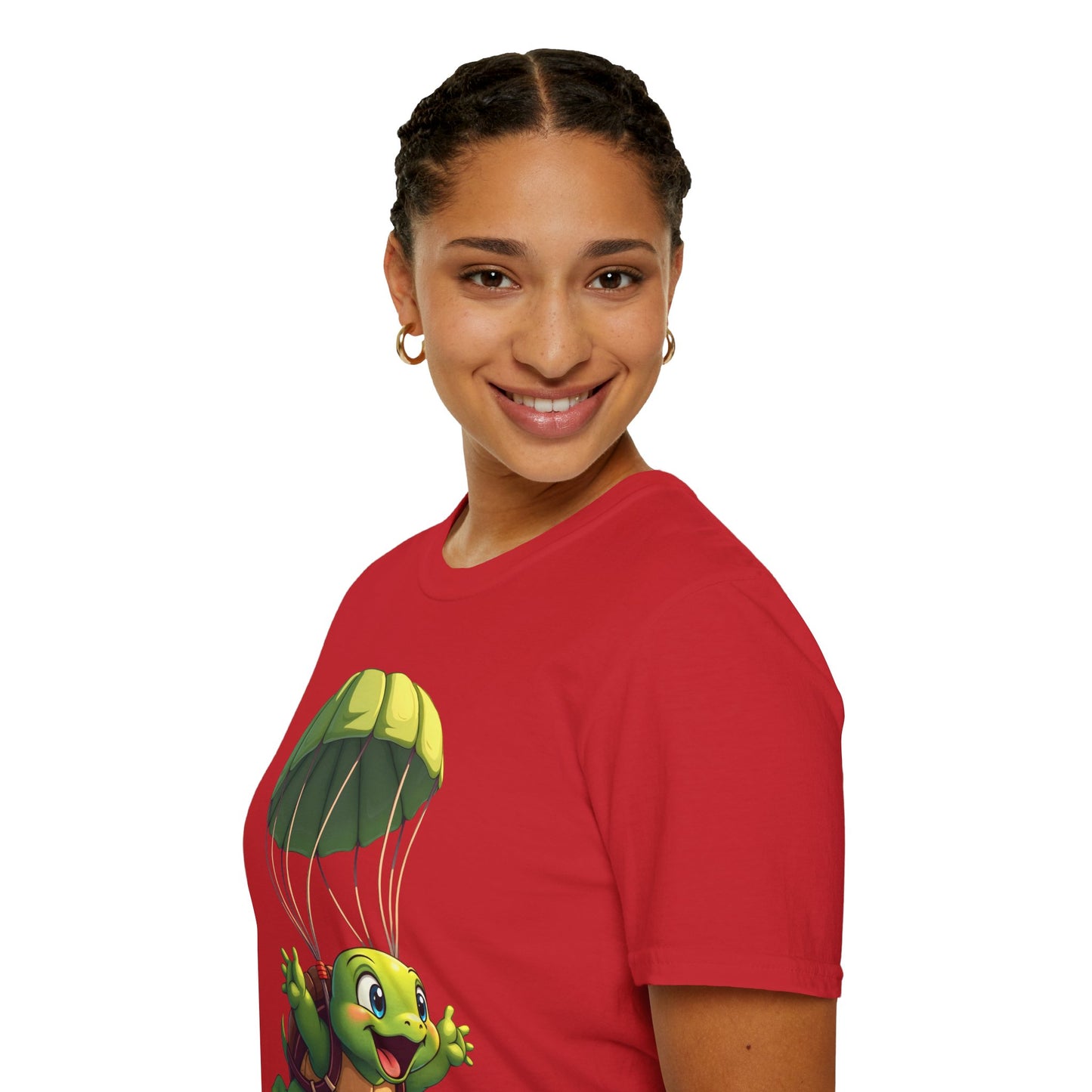 Turtle Parachuting T-Shirt - Turtle skydiving Tee