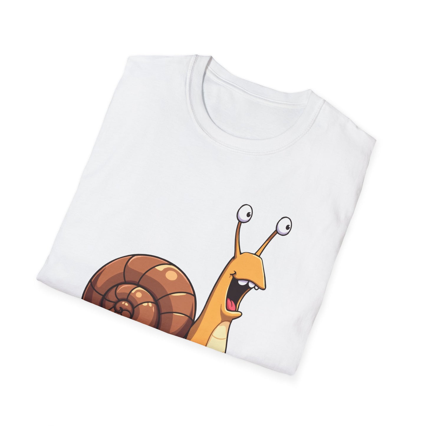 Snail Exercising Funny Unisex T-Shirt - Snail Running on a Treadmill Tee