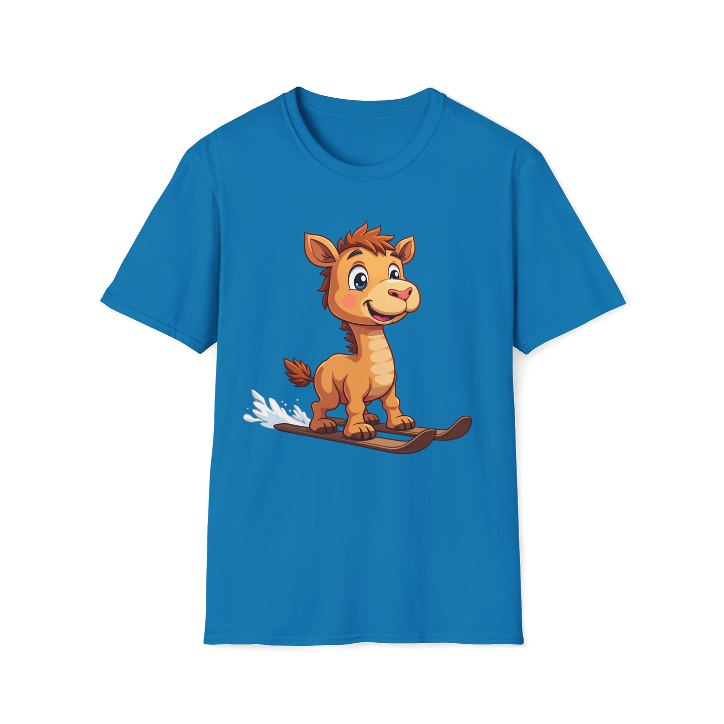 Skiing Camel Unisex T-Shirt - Camel on skis Tee