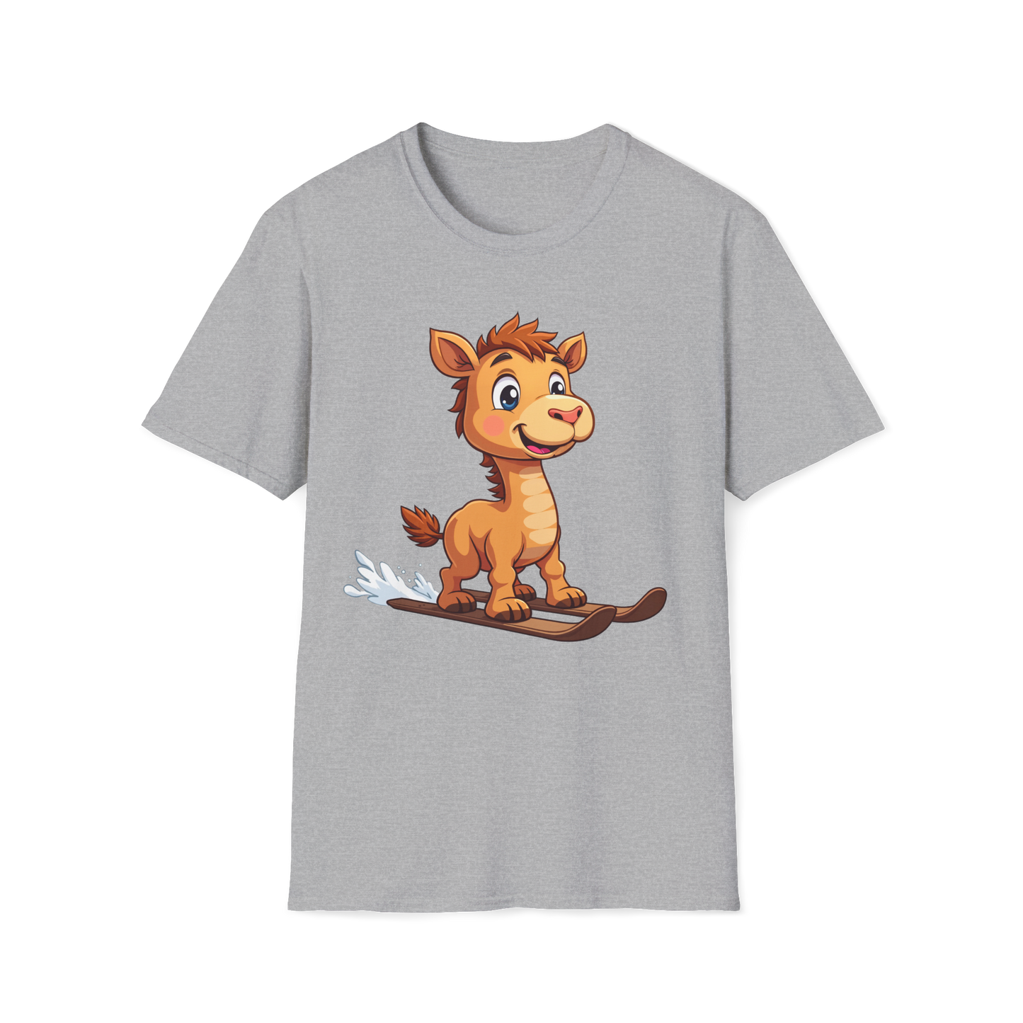 Skiing Camel Unisex T-Shirt - Camel on skis Tee