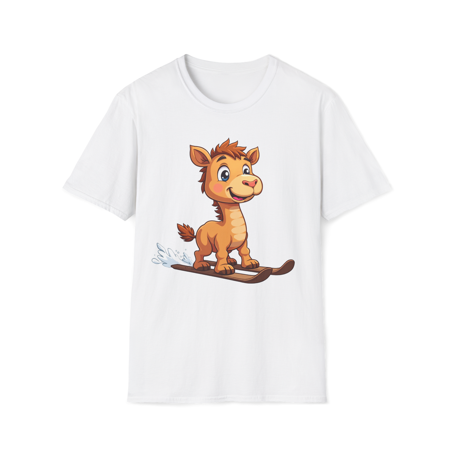 Skiing Camel Unisex T-Shirt - Camel on skis Tee