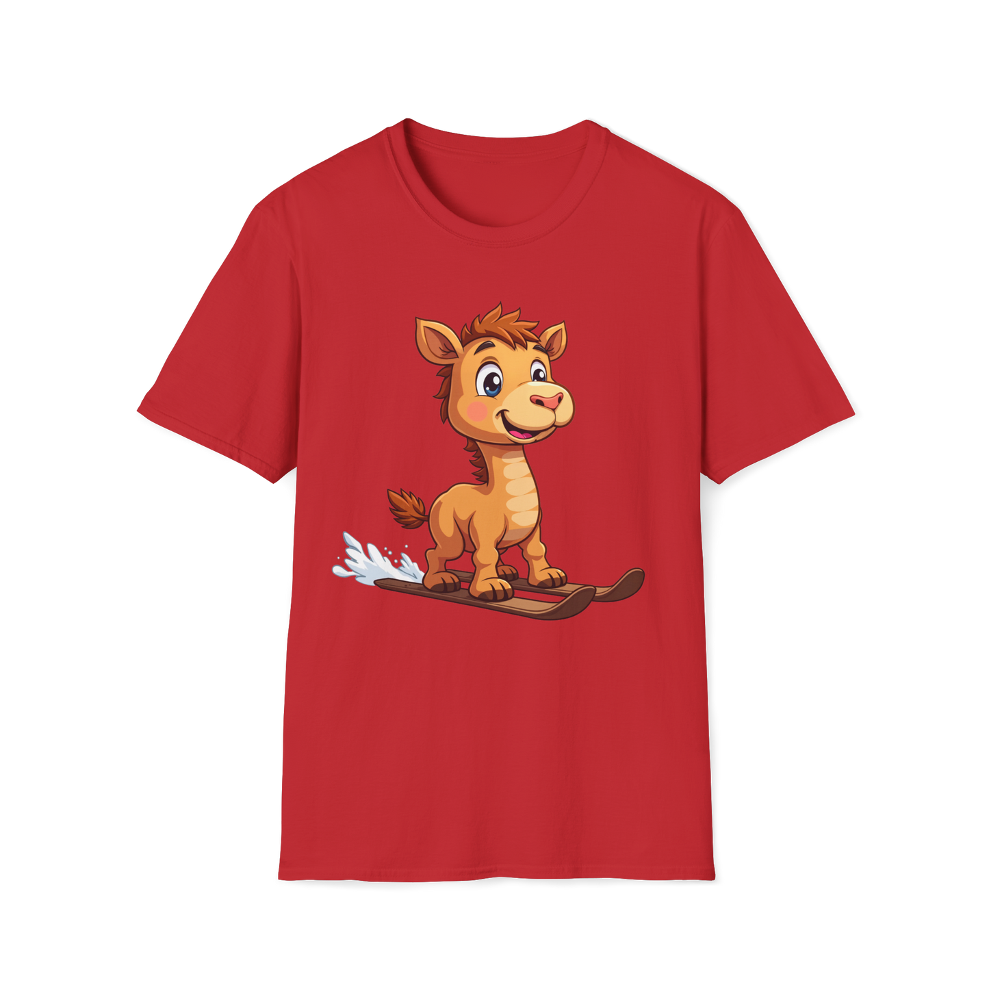 Skiing Camel Unisex T-Shirt - Camel on skis Tee