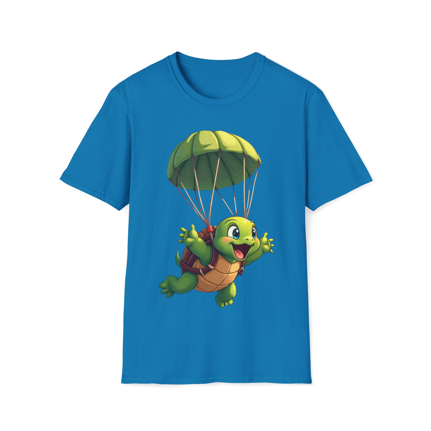 Turtle Parachuting T-Shirt - Turtle skydiving Tee
