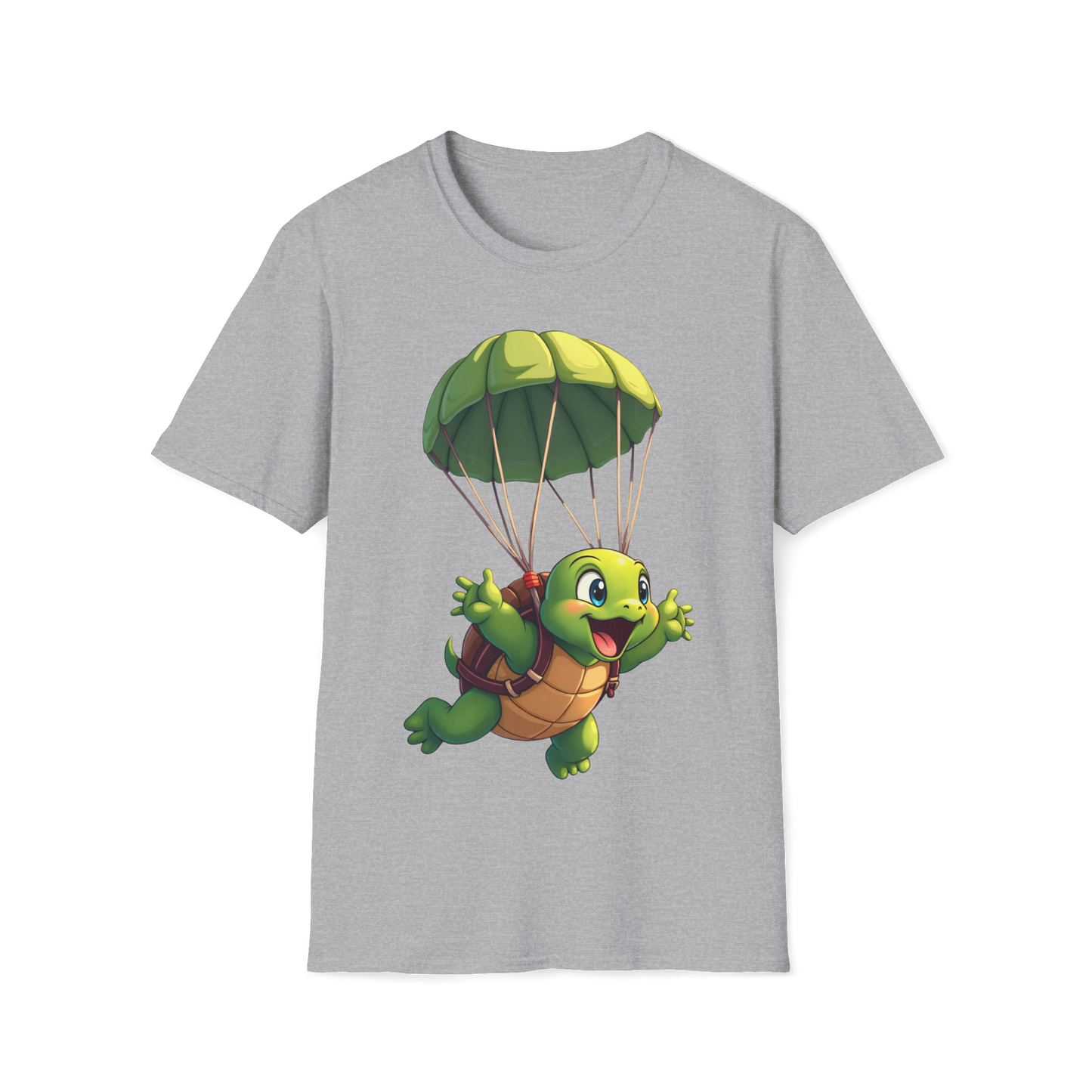 Turtle Parachuting T-Shirt - Turtle skydiving Tee