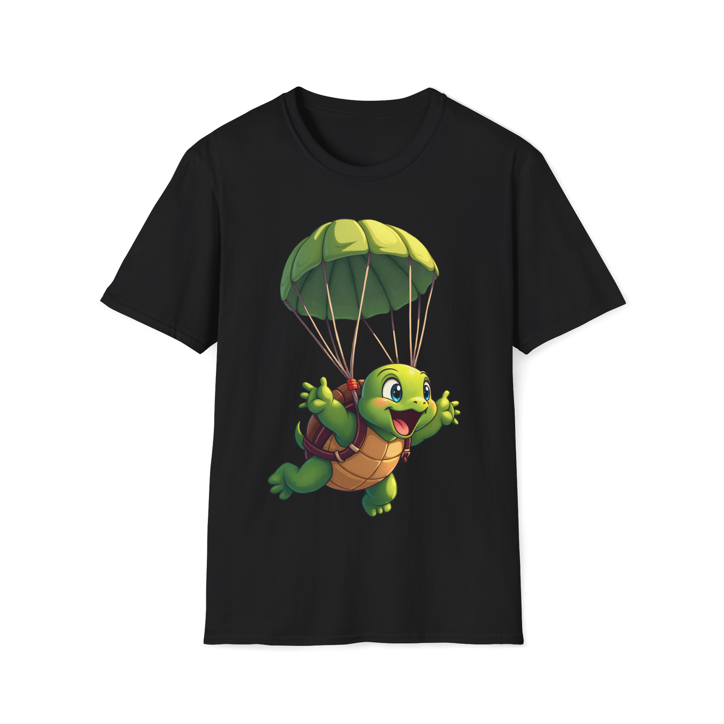 Turtle Parachuting T-Shirt - Turtle skydiving Tee