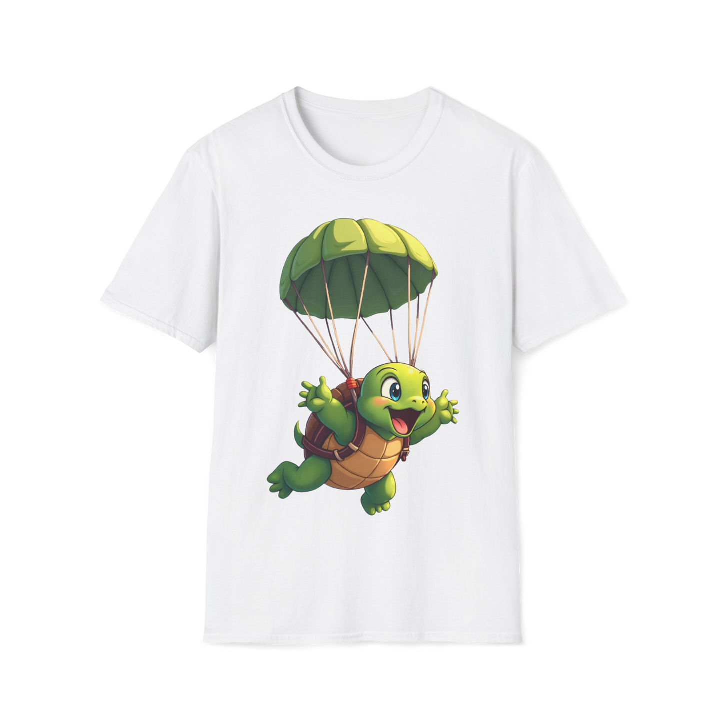 Turtle Parachuting T-Shirt - Turtle skydiving Tee
