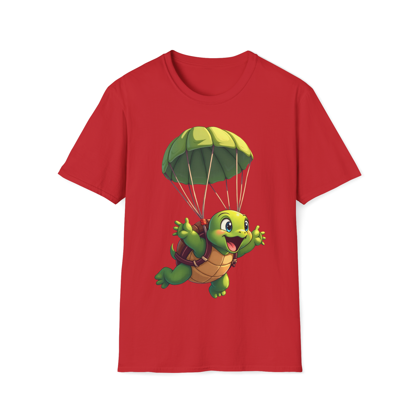 Turtle Parachuting T-Shirt - Turtle skydiving Tee