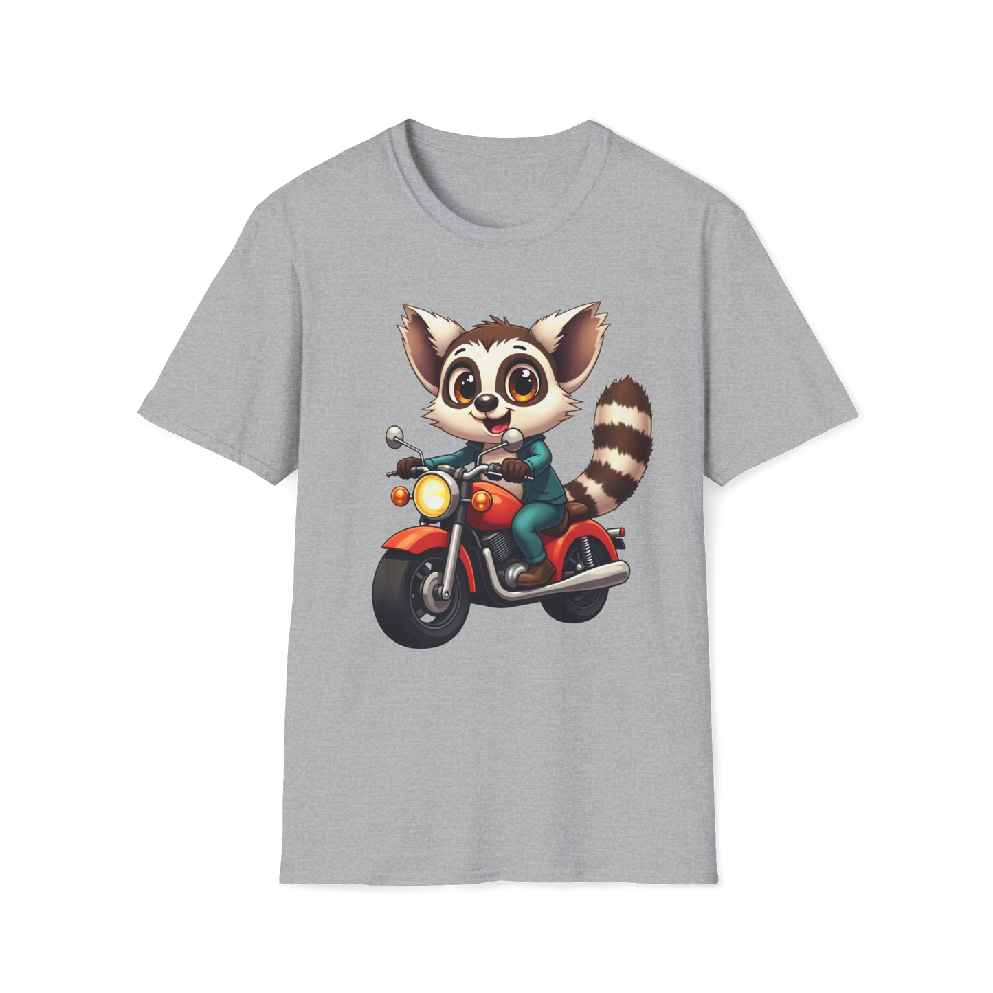 Lemur Motorcycle T-Shirt - Lemur riding a motorcycle