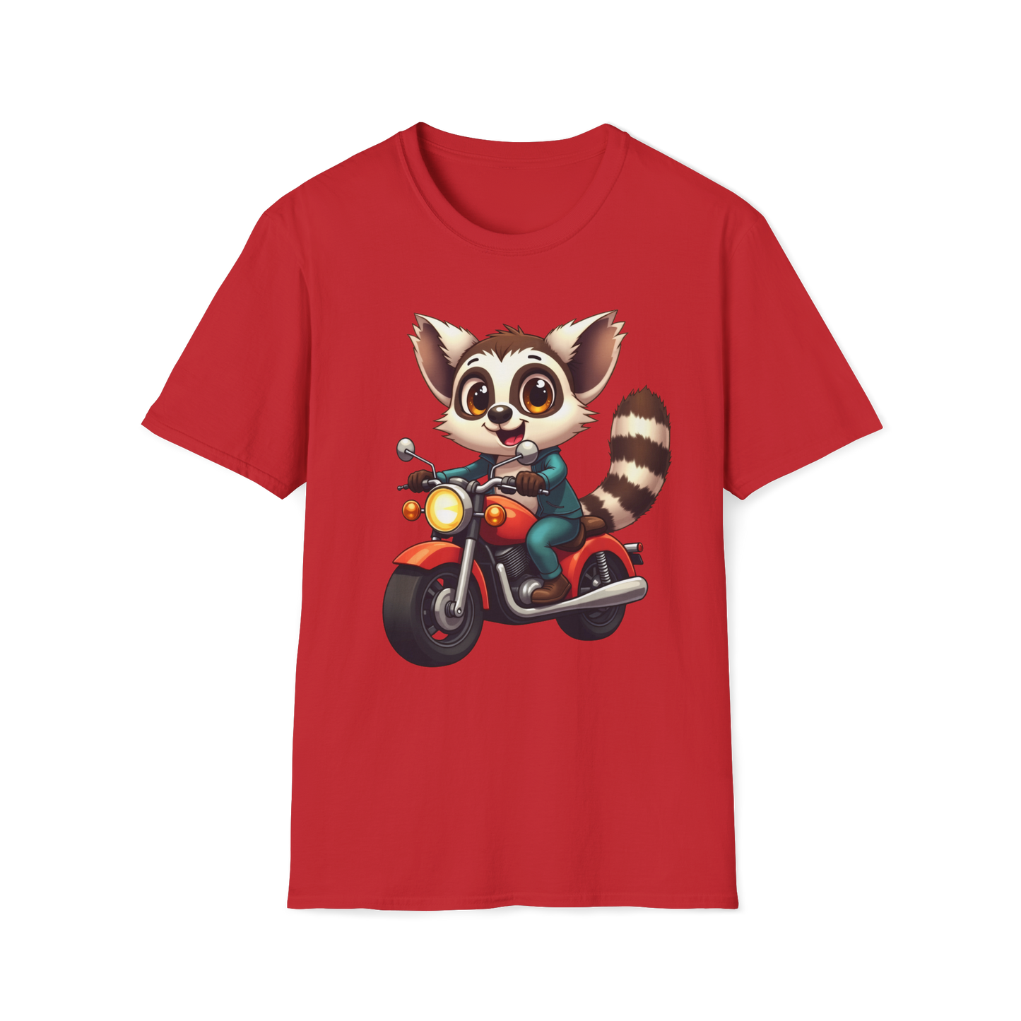 Lemur Motorcycle T-Shirt - Lemur riding a motorcycle