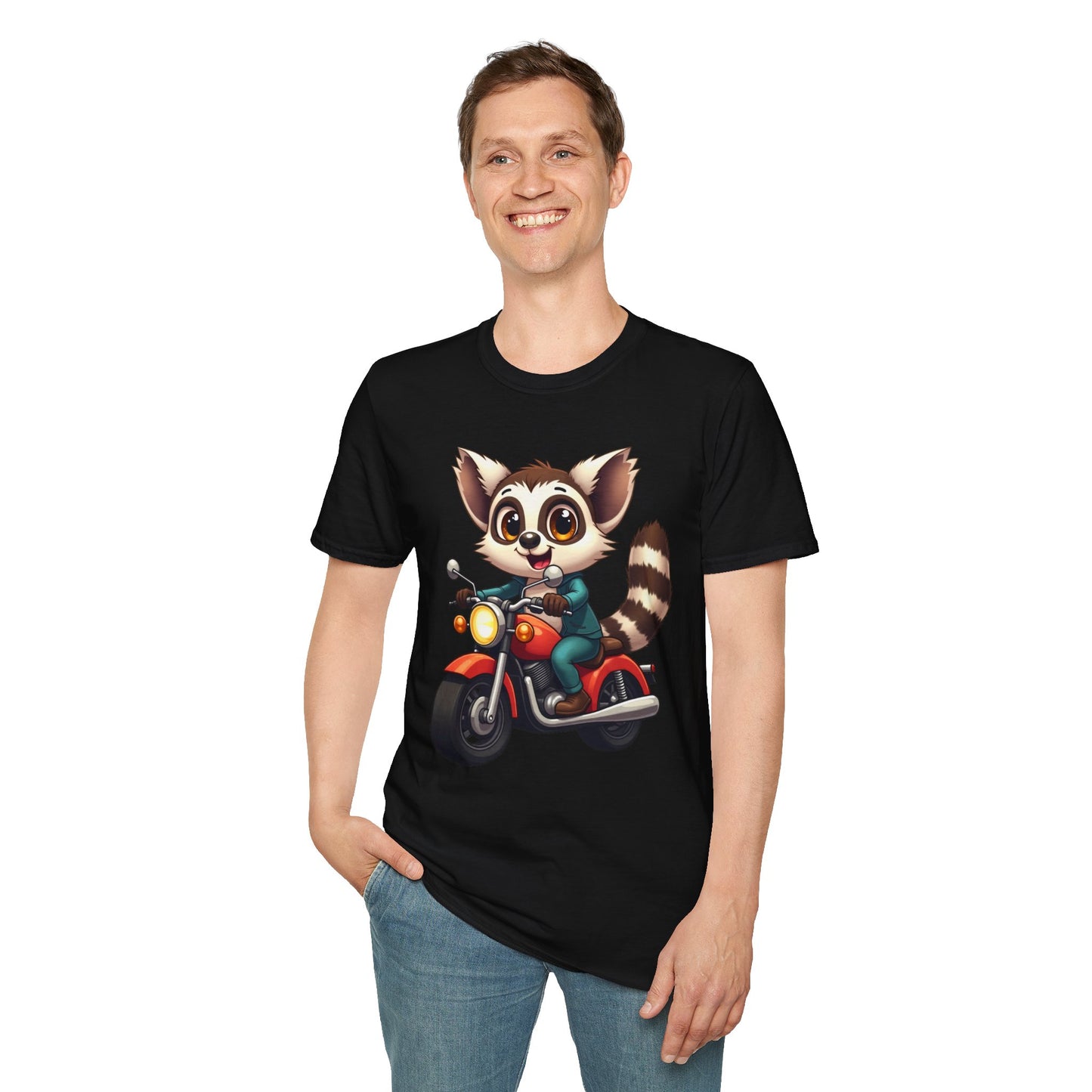 Lemur Motorcycle T-Shirt - Lemur riding a motorcycle