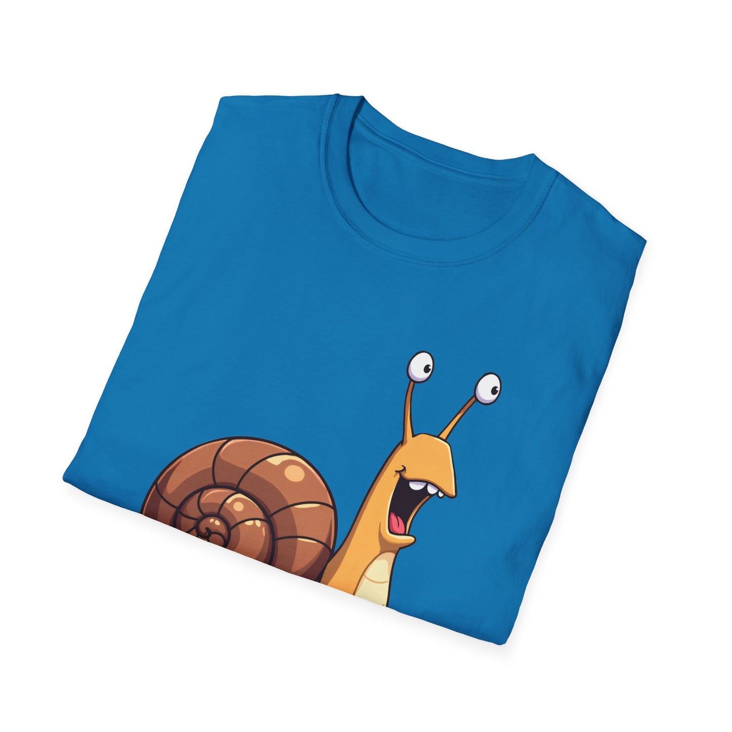 Snail Exercising Funny Unisex T-Shirt - Snail Running on a Treadmill Tee