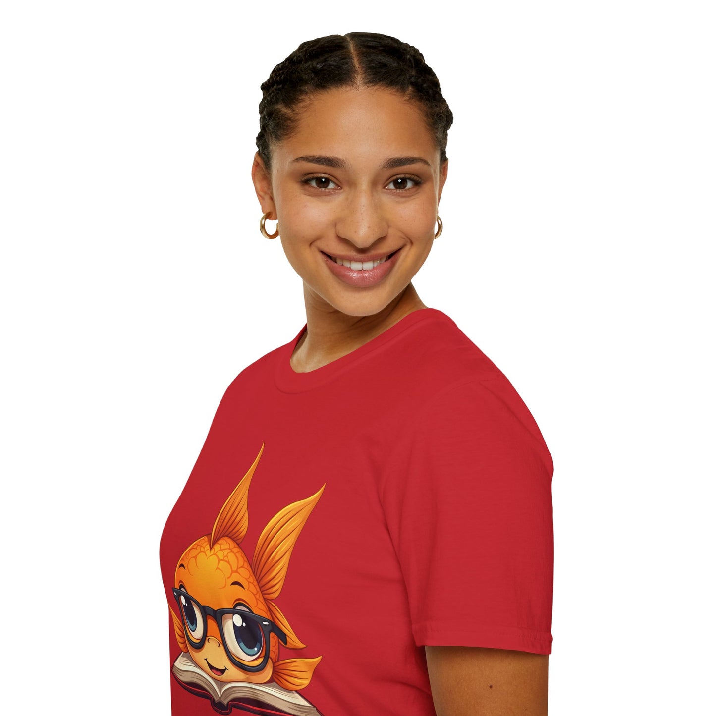 Goldfish Reading Book Unisex T-Shirt - Smart Goldfish Tee