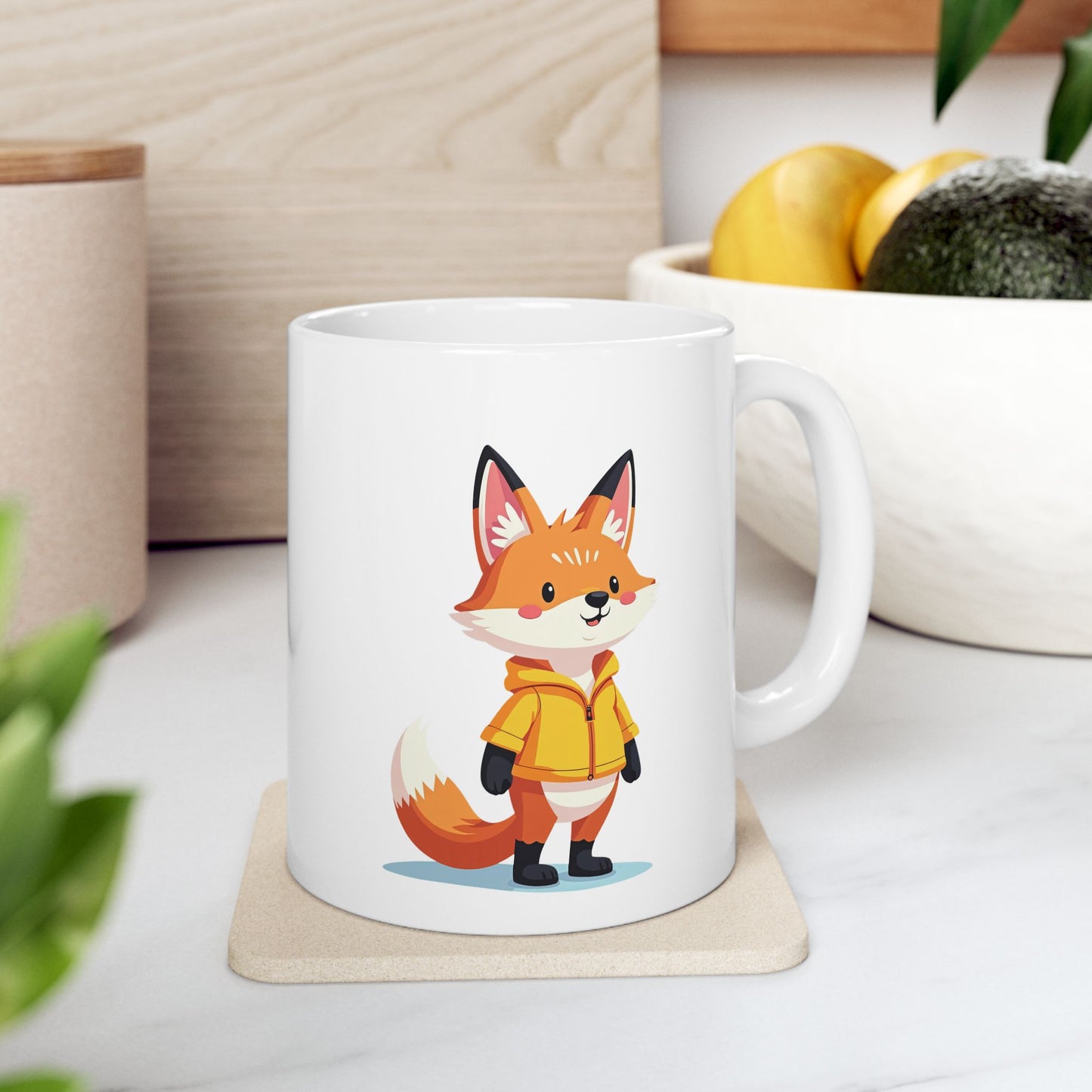 Fox in a Hoodie Mug - Comfy Fox Coffee Cup 11oz