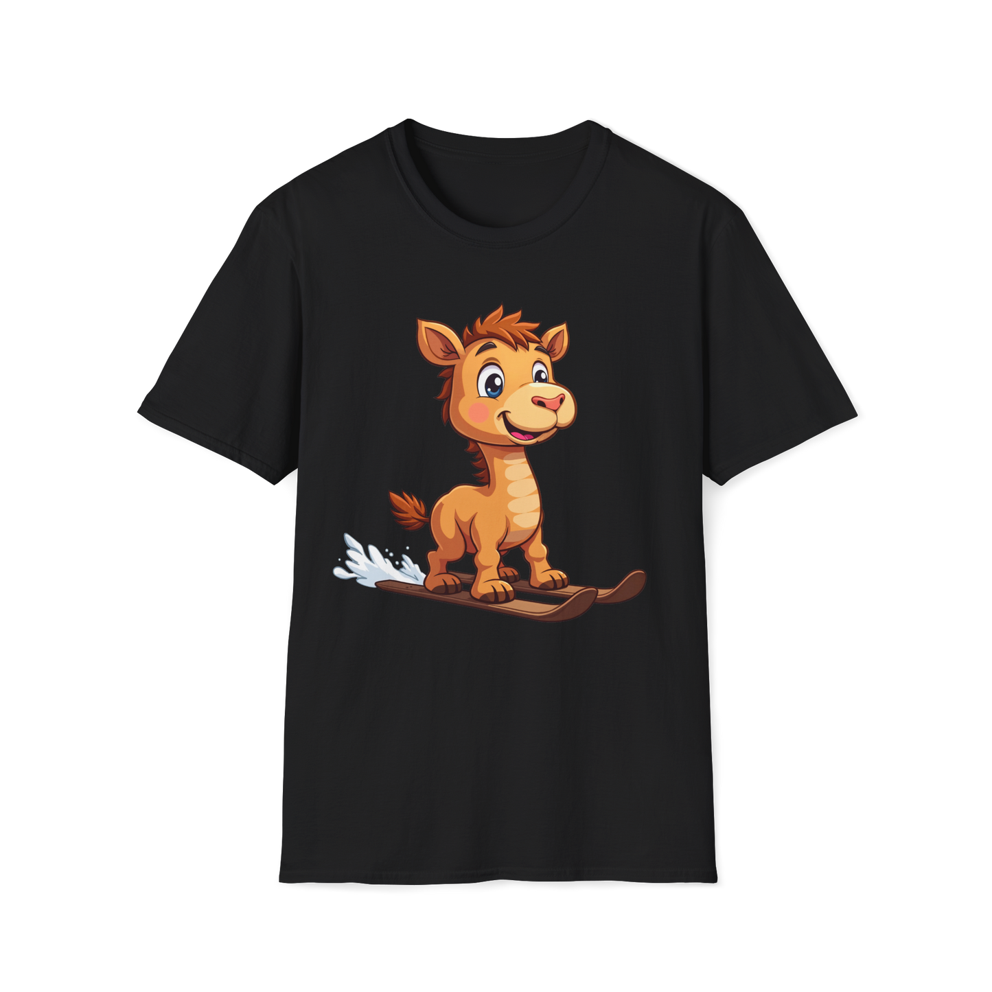Skiing Camel Unisex T-Shirt - Camel on skis Tee