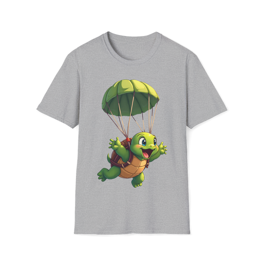 Turtle Parachuting T-Shirt - Turtle skydiving Tee