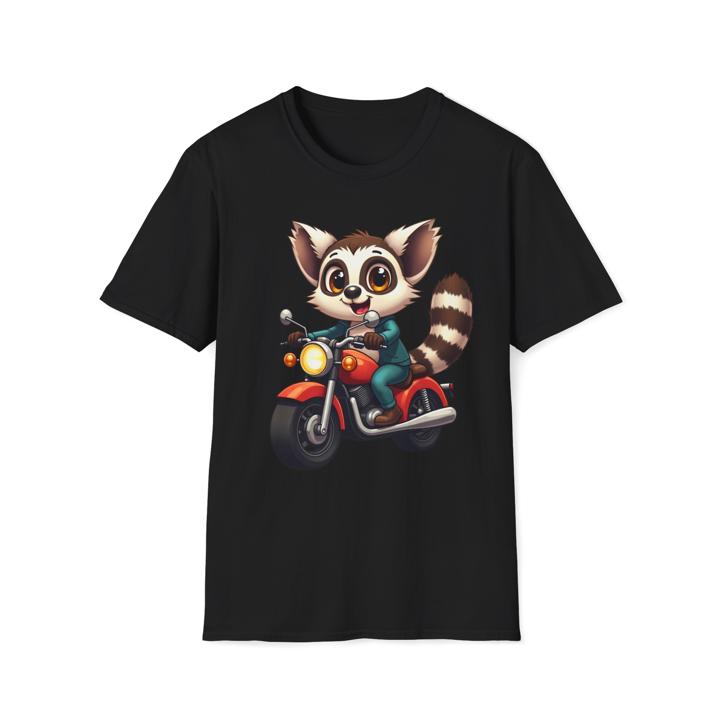 Lemur Motorcycle T-Shirt - Lemur riding a motorcycle