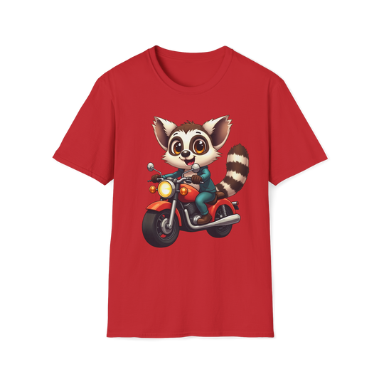 Lemur Motorcycle T-Shirt - Lemur riding a motorcycle