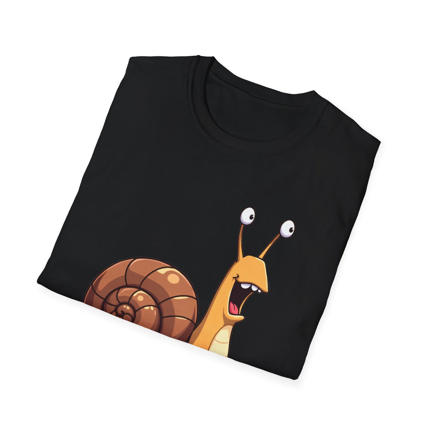 Snail Exercising Funny Unisex T-Shirt - Snail Running on a Treadmill Tee