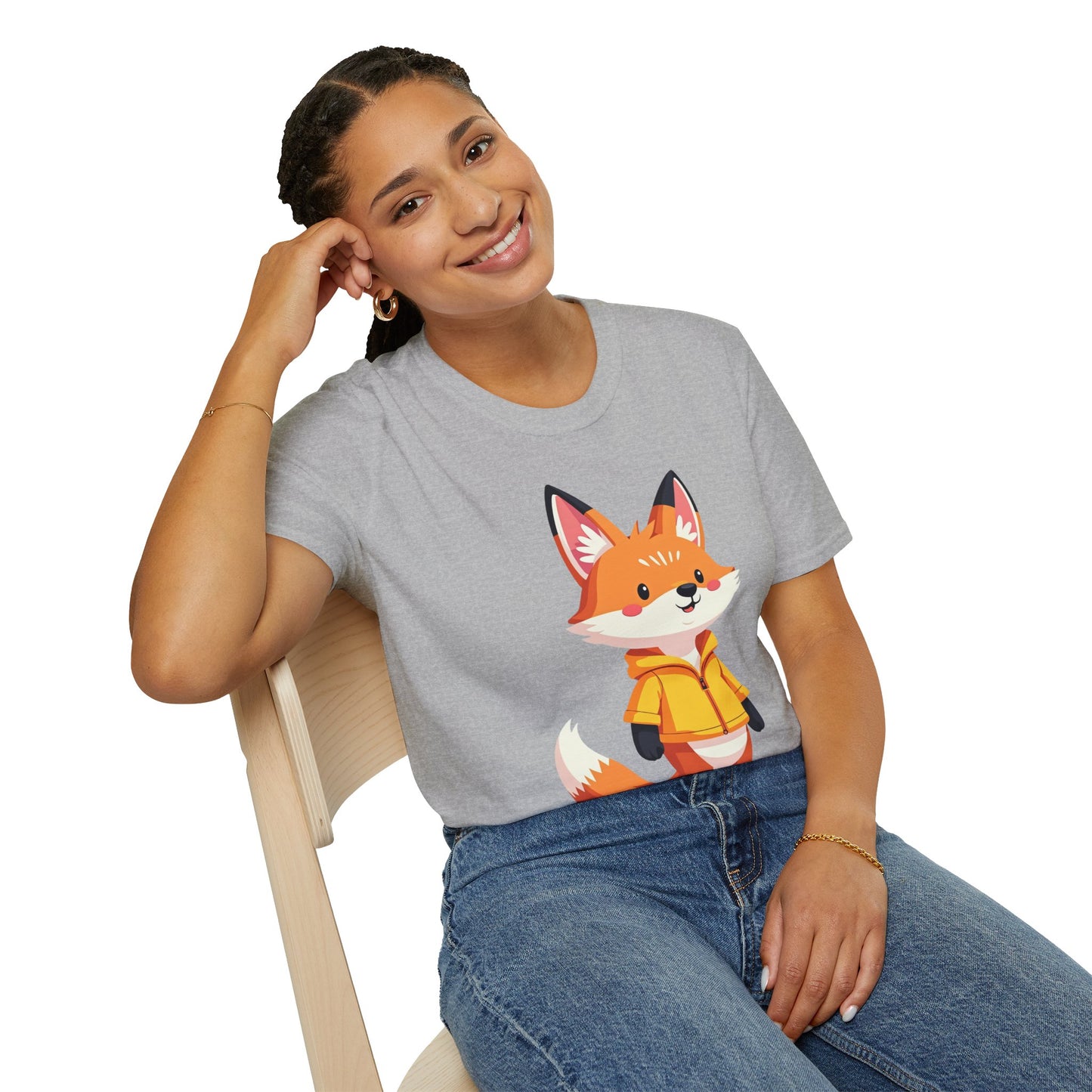 Fox in a Hoodie T-Shirt - Comfy Fox Tee