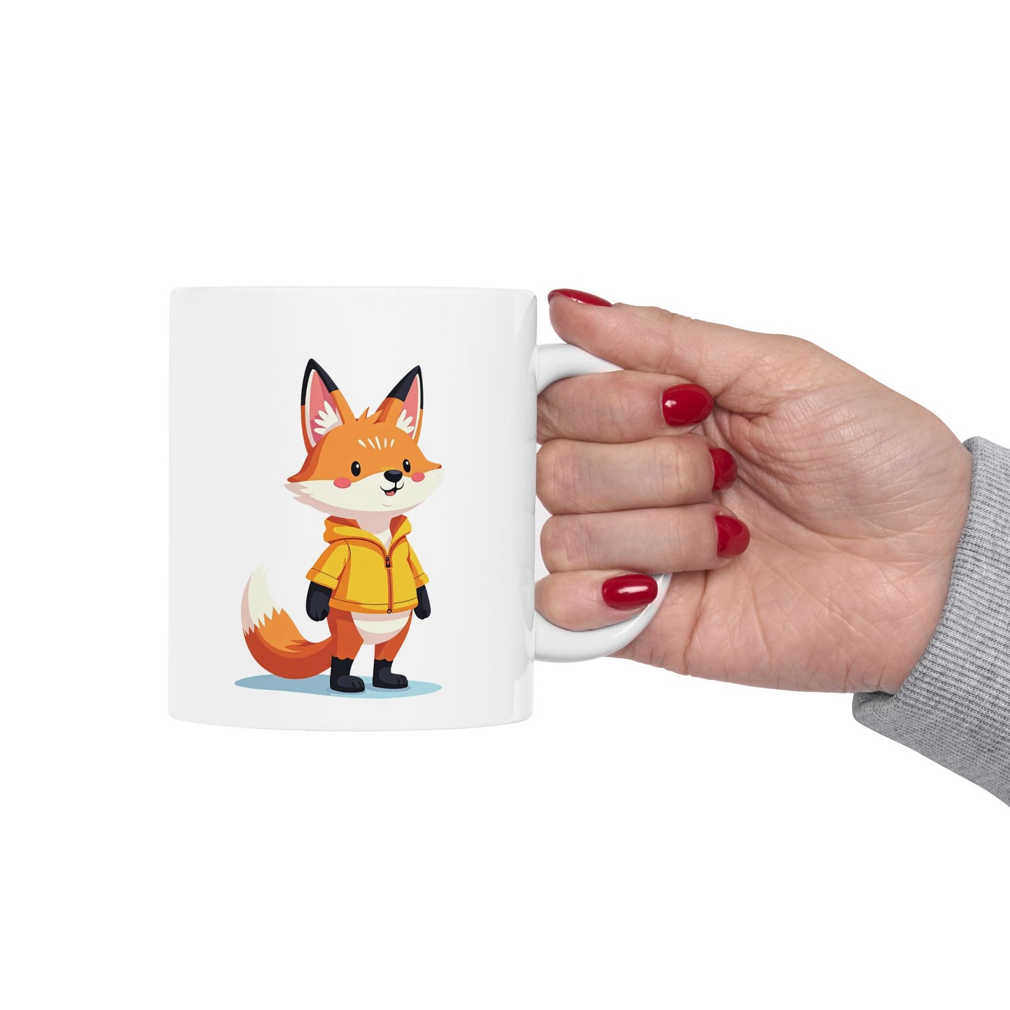 Fox in a Hoodie Mug - Comfy Fox Coffee Cup 11oz