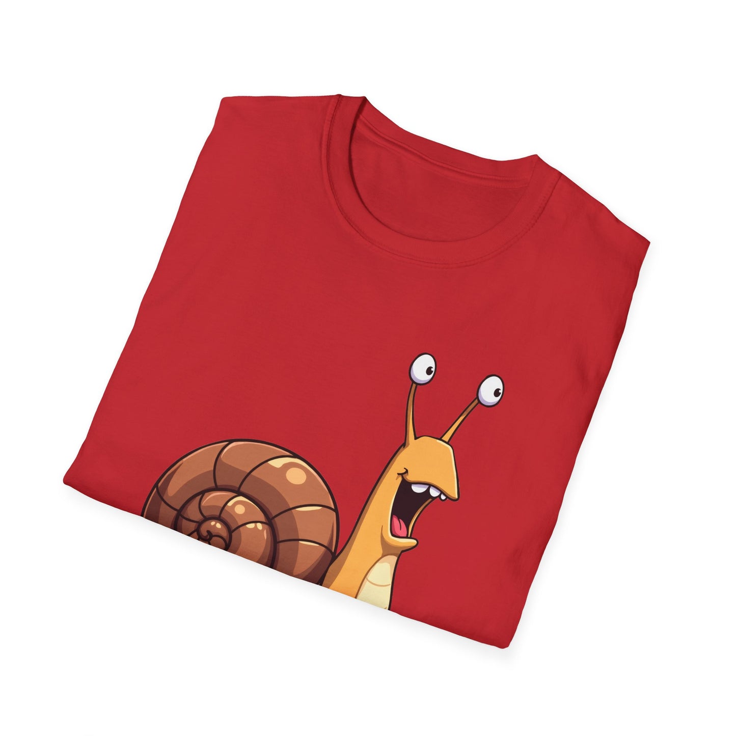 Snail Exercising Funny Unisex T-Shirt - Snail Running on a Treadmill Tee